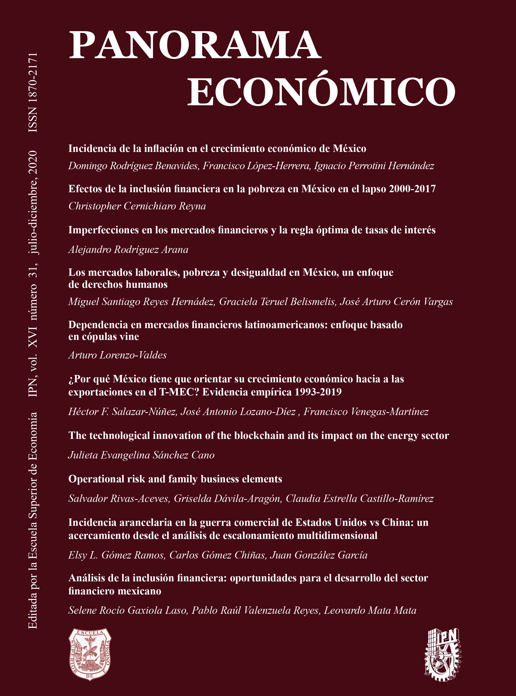 Panorama Económico Vol. XVI No. 32